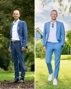 Voor en na compleet stijltraject voor mannen met kleuradvies, stijladvies en personal shopping